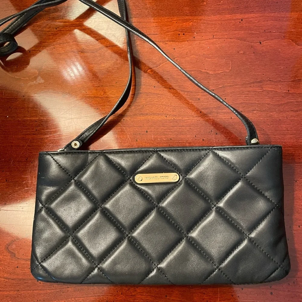 Michael Kors Black Quilted Shoulder Bag Purse
